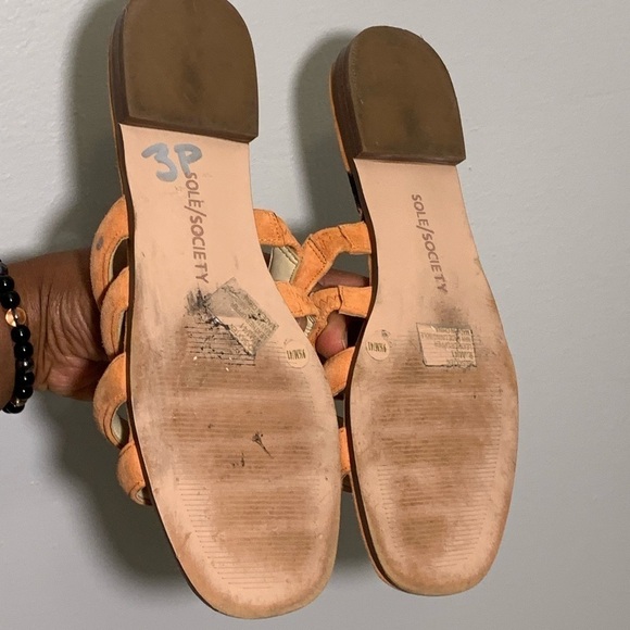 Sole Society pink slippers suede leather 9 - Picture 8 of 8